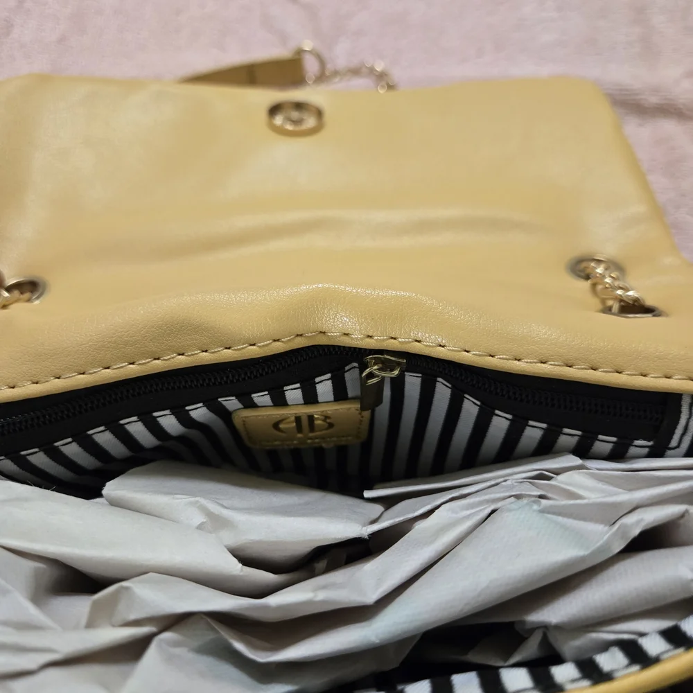 Yellow Quilted Shoulder Bag - Picture 7 of 9